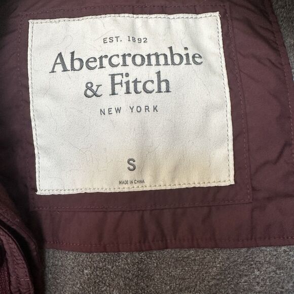 Abercrombie Fitch Puffer Vest Men Small Fleece Quilted Lined Button Zip Y2K 00s - Picture 9 of 10